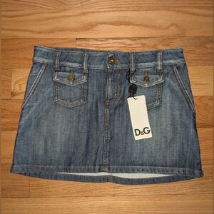 16. NWT DOLCE & GABBANA D&G DENIM MINI SKIRT SIZE 26 (31 INCH WAIST)